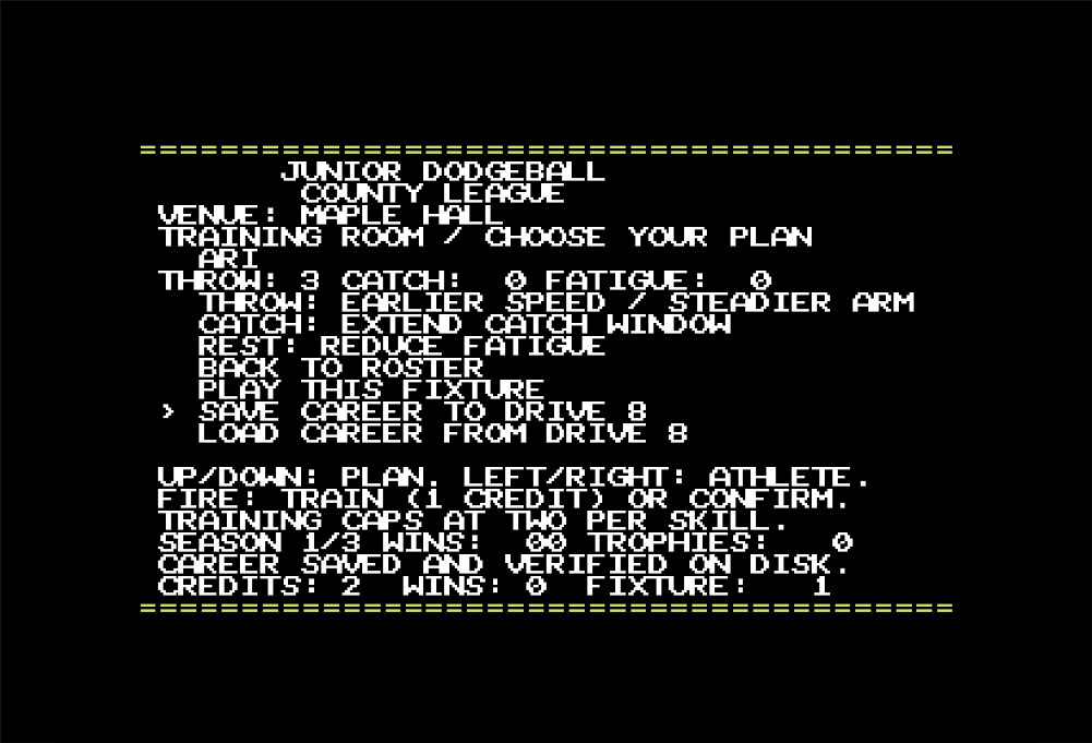 Junior Dodgeball Championships native C64 screenshot 6