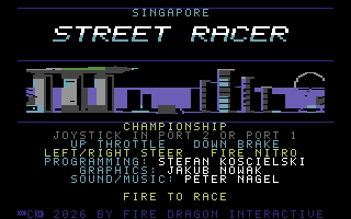 Singapore Street Racer: Neon Circuit native C64 screenshot 2