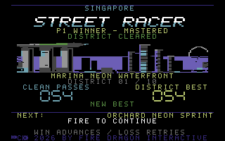 Singapore Street Racer: Neon Circuit native C64 screenshot 8