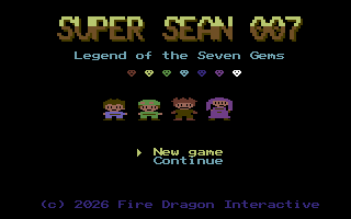 Super Sean 007: Legend of the Seven Gems native C64 screenshot 1