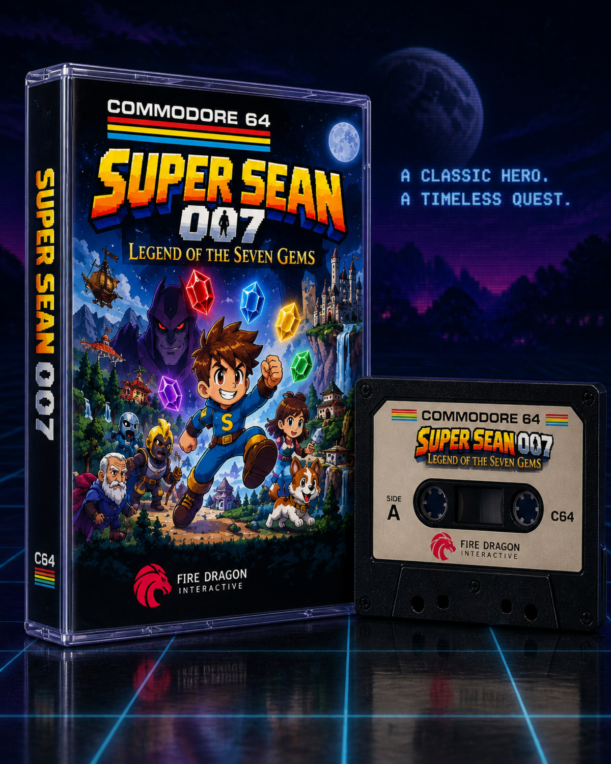 Super Sean 007: Legend of the Seven Gems C64 cover art